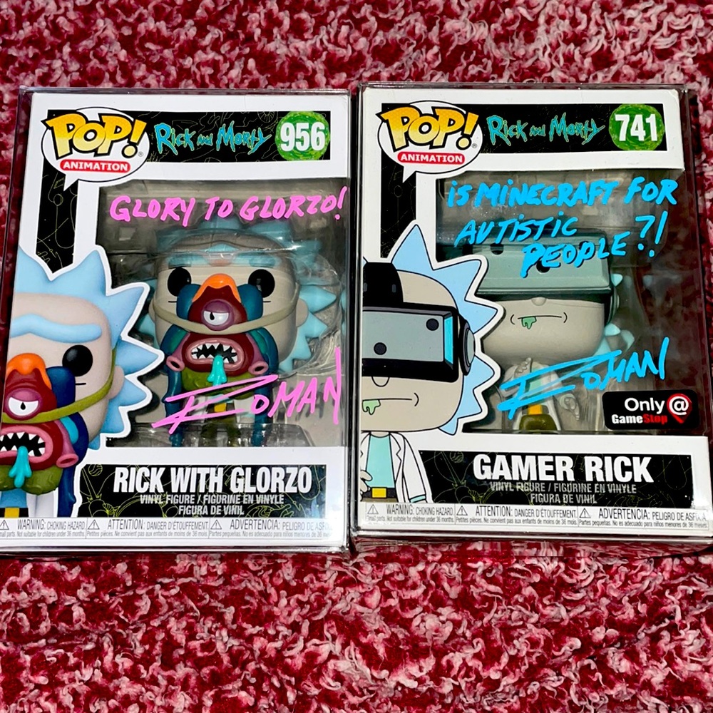 Funko Pop Signed Rick and Morty Pop